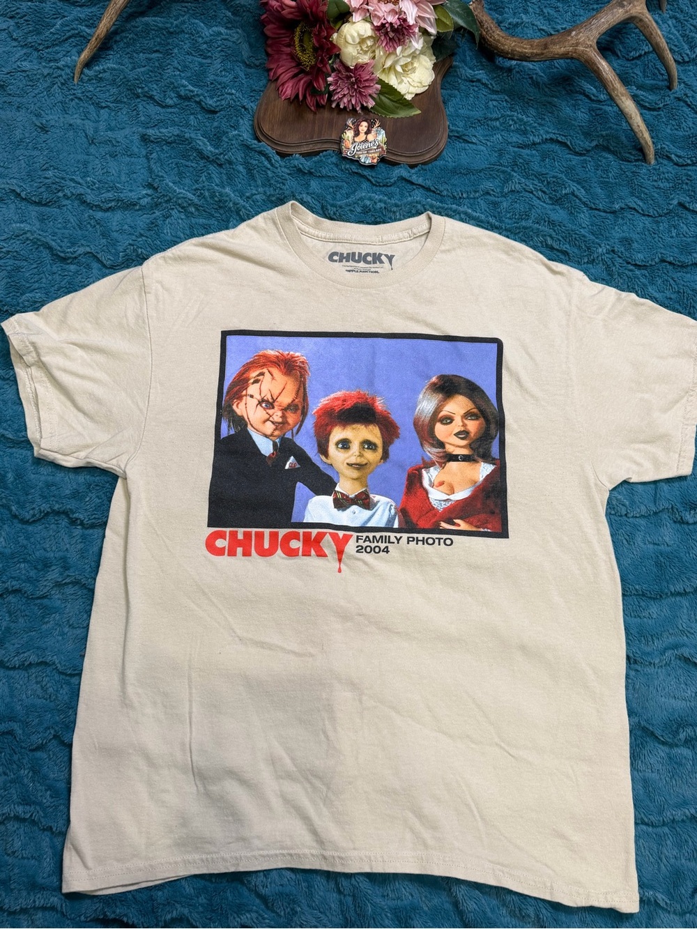 Chucky Family Photo 2004 T-Shirt Men's Large Horror Movie Graphic Tee